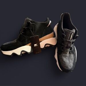 Sorel Women’s Black and Tan Sneakers